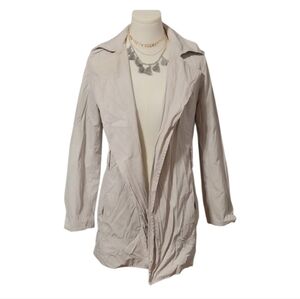 Zara Basic Soft and Smooth Classic Cream Buttonless Trenchcoat Size Medium